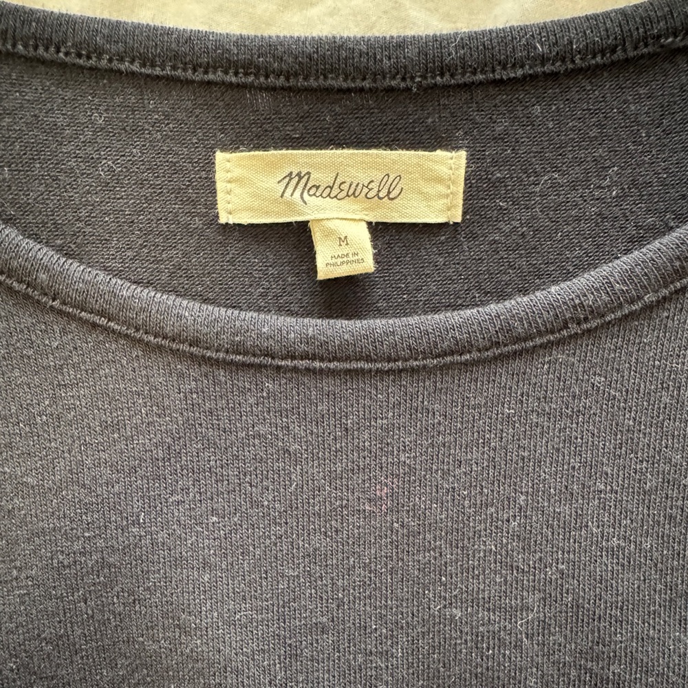 Madewell | Crewneck Short-Sleeve Thong Bodysuit Black - Picture 5 of 8